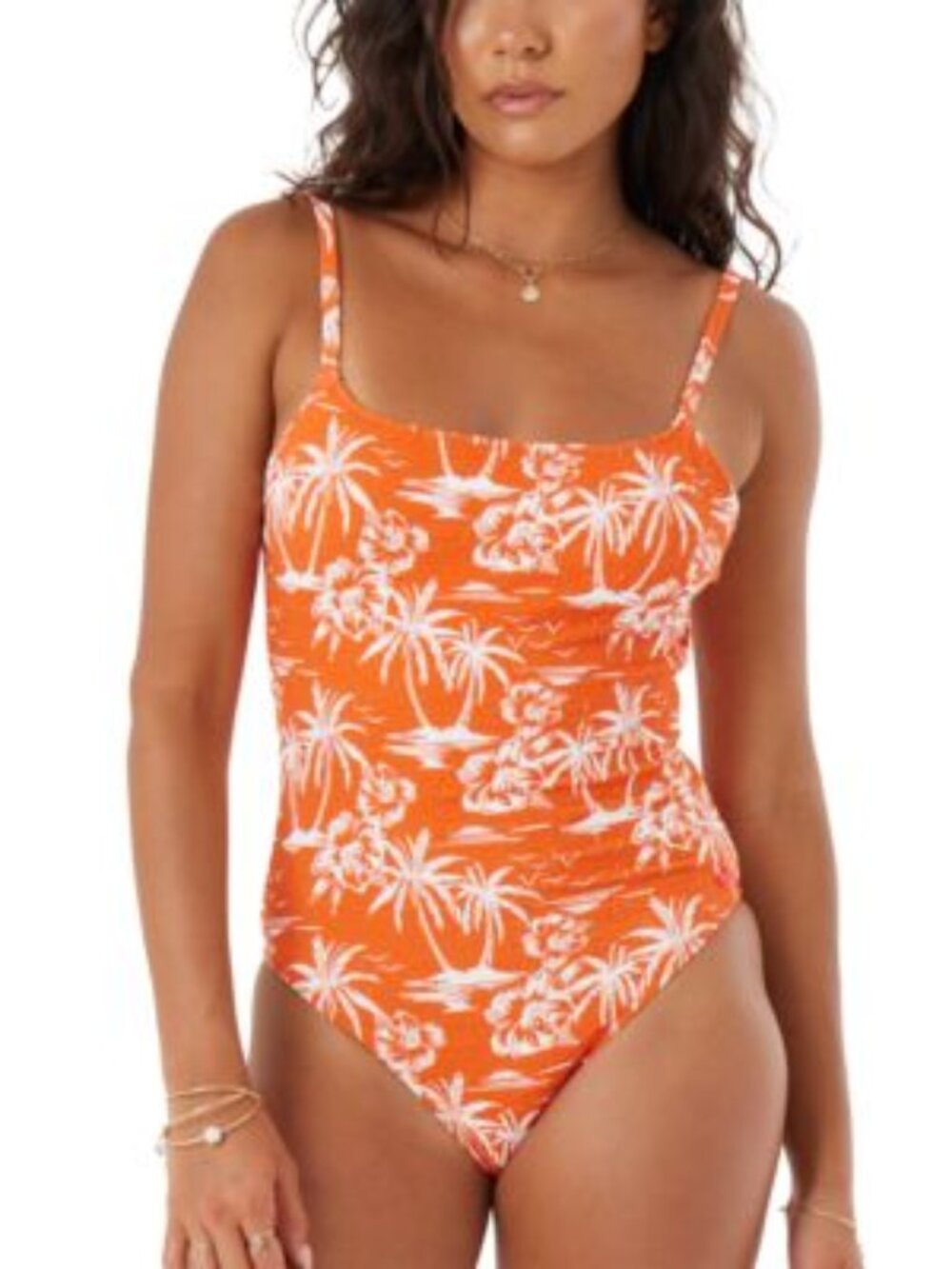 Roxy Vacay Vibes One Piece Swimsuit Palm Floral Scoop Back Women's Size XL NWTS